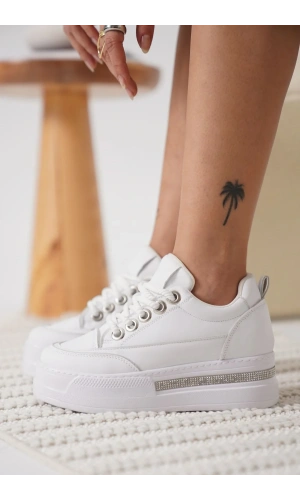 Alice Beyaz Kadın Gizli Topuklu Sneaker