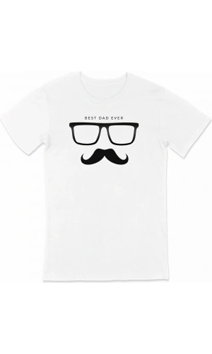 Babalar Günü Baskılı T-shirt - Beyaz