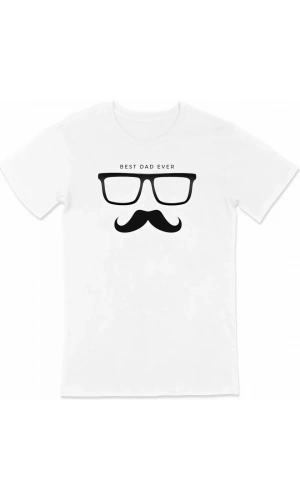 Babalar Günü Baskılı T-shirt - Beyaz