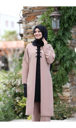 Bağcık Detay İkili Takım mdc 5561 Pudra