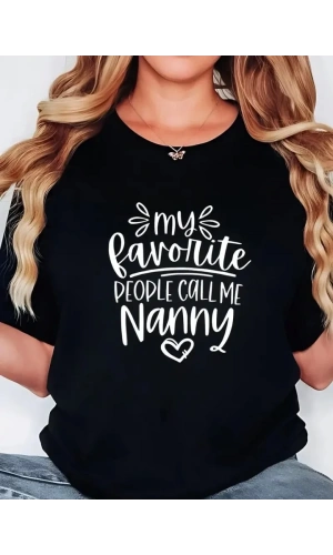 Baskılı Oversize Bisiklet Yaka T-shirt - Siyah