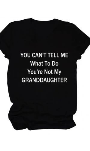 Baskılı Oversize Bisiklet Yaka T-shirt - Siyah