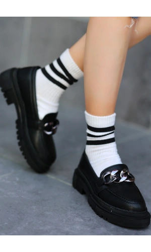 Biga Siyah Cilt  Ayakkabı