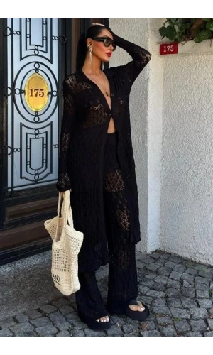 Bridget Ajurlu Uzun Hırka Takım 9881