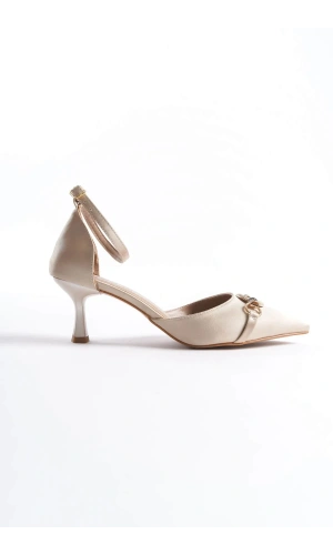 Celia Kadın Bej Topuklu Ayakkabı