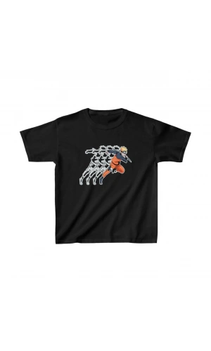 Çocuk Unisex Baskılı T-Shirt - Siyah