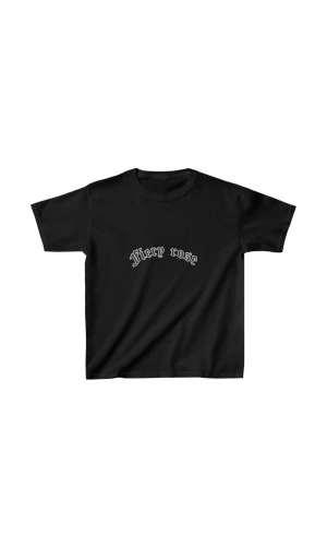 Çocuk Unisex Baskılı T-Shirt - Siyah