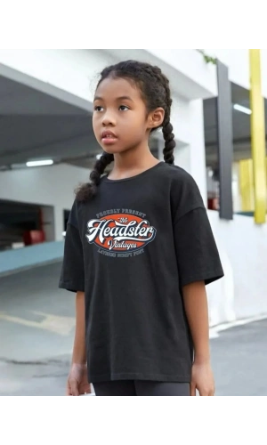 Çocuk Unisex Baskılı T-Shirt-Siyah