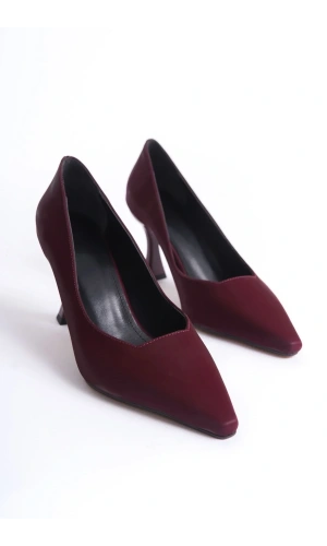 Cordelia Kadın Bordo Saten Stiletto