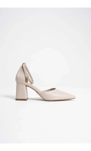 Doren Bej Cilt Kadın Topuklu Ayakkabı