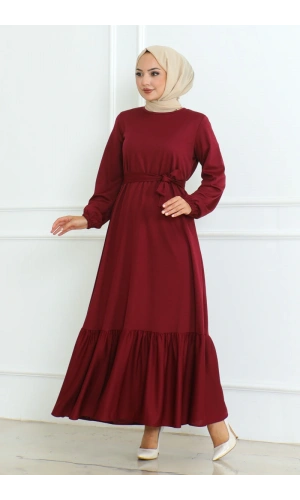 elbise bordo 207