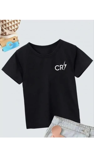 Erkek Çocuk Baskılı T-Shirt - Siyah