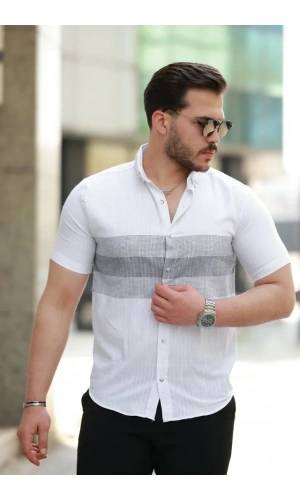 Erkek Desenli Kısa Kollu Gömlek