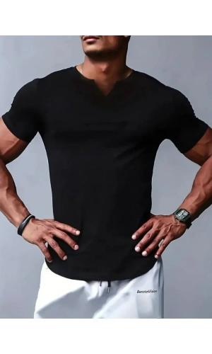 Erkek Kısa Kollu V Yaka Süprem T-shirt