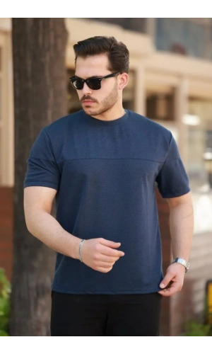 Erkek Oversize Bisiklet Yaka Kısa Kollu T-shirt