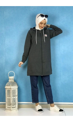 Fermuarlı Kap Antrasit