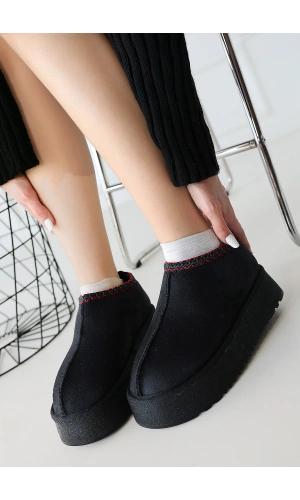 Foyk Siyah Süet Bot