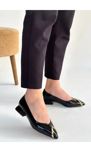 Goes Siyah Rugan Babet Ayakkabı