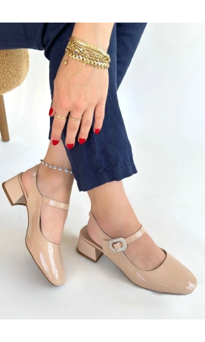 Gowe Nude Rugan Topuklu Ayakkabı