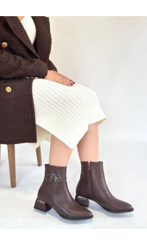 Harly Kahverengi Cilt Topuklu Bot