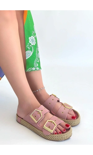 İces Pudra Nubuk Terlik