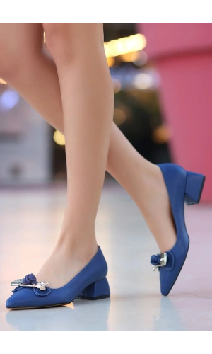 Jies Mavi Topuklu Ayakkabı