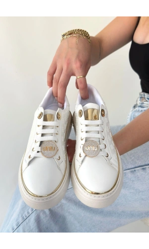 Jlar Beyaz Cilt Bağcıklı Spor Ayakkabı