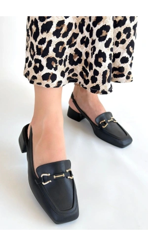 Joone Siyah Cilt Topuklu Ayakkabı