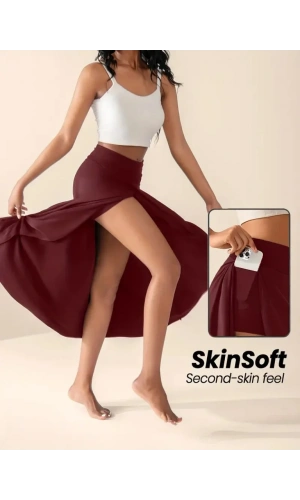 Kadın Cep Detay Taytlı Sandy Etek