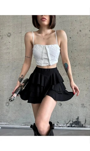 Kadın Mykonos Basic Etek - Siyah