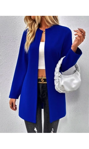 Kadın Uzun Kollu önü Açık Uzun Modal Ceket