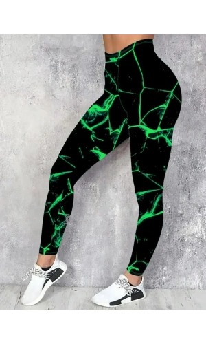 Kadın Yüksek Bel Renk Detaylı Dalgıç Tayt