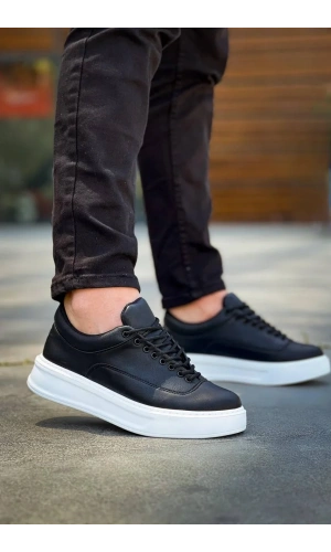 KB-005 Kuback Siyah Cilt Bağcıklı  Günlük Erkek  Ayakkabı