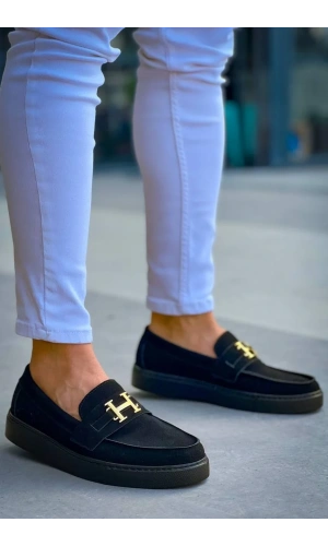 KB-027  Kuback Bağcıksız Kömür Süet H Günlük Erkek Ayakkabı