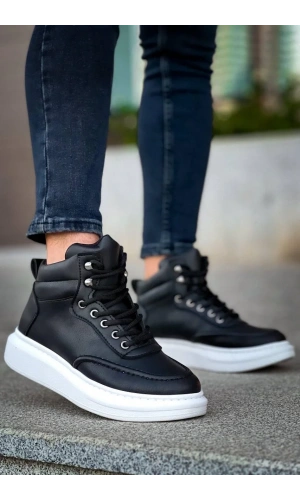 KB-0994  Kuback  Siyah Cilt  Yüksek Taban  Erkek Bilek Bot