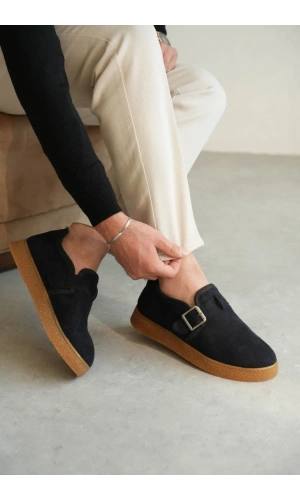 KB-KX1 Kuback Lacivert Kahve Taban Kürklü Günlük Erkek Ayakkabı