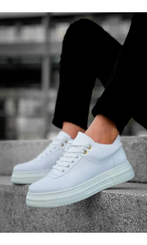 KB-X20 Kuback Beyaz Cilt Günlük Erkek Ayakkabı