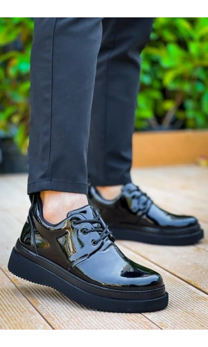 KB-X3  Kuback  Siyah Rugan Siyah Taban  Bağcıklı  Günlük Erkek  Ayakkabı