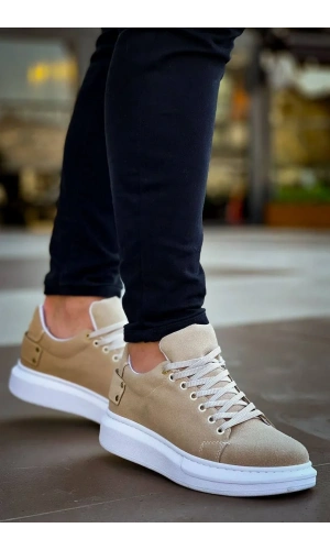 KB047  Kuback Bej Süet Günlük Erkek  Ayakkabı