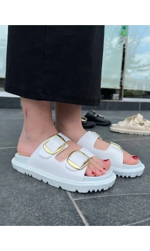 KBTX-1 Kuback Beyaz Günlük Kadın Terlik