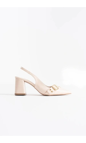 Keira Bej Rugan Kadın Topuklu Ayakkabı