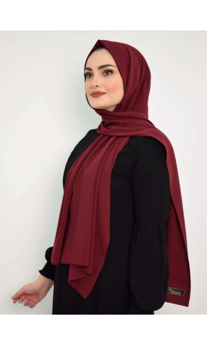 Medine İpeği Şal MC1115 Bordo
