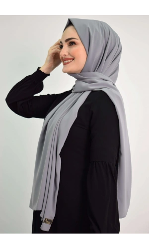 Medine İpeği Şal MC1115 Gri