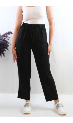 Moda Çizgi Aerobin Pantolon Siyah