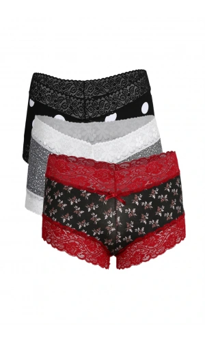 Moda Çizgi Bayan 3lü Boxer 40204