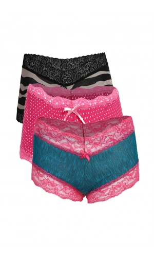 Moda Çizgi Bayan 3lü Boxer 40207