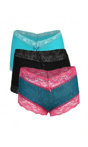 Moda Çizgi Bayan 3lü Boxer 40211