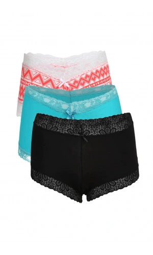 Moda Çizgi Bayan 3lü Boxer 40215