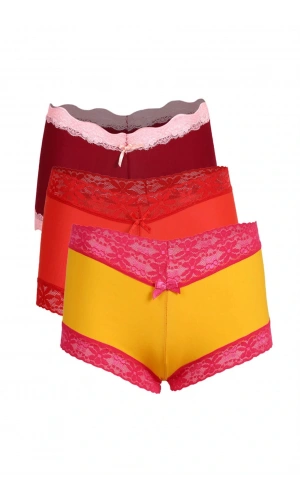 Moda Çizgi Bayan 3lü Boxer 40216