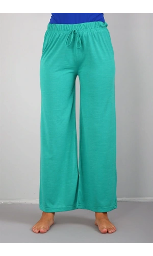 Moda Çizgi Bayan Penye Bol Paça Pantolon 210036